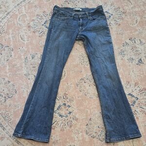 Levis 518 Superlow Bootcut Blue Jeans Classic 5 Pockets Stretch 7M W28xL32 EUC